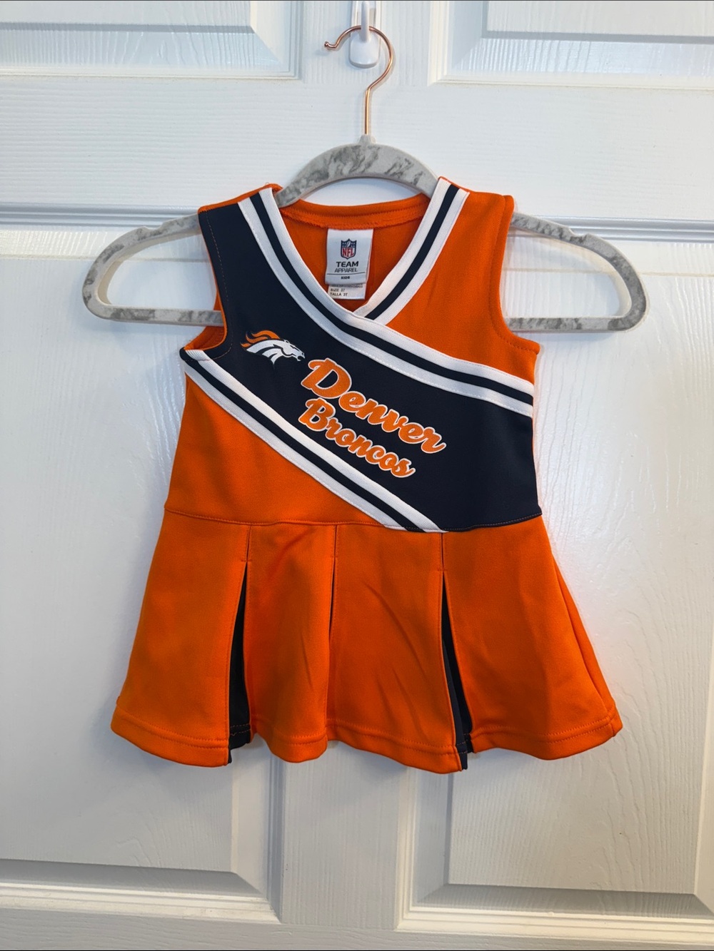 Team Apparel Orange & Navy Denver Broncos Girls Cheer Tank Top Dress